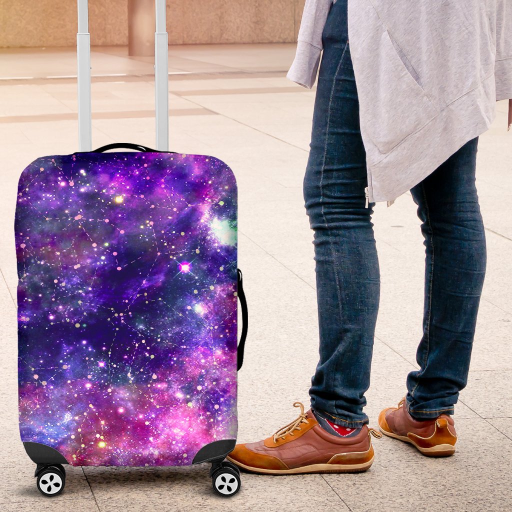 Galaxy Night Stardust Space Print Luggage Cover Protector