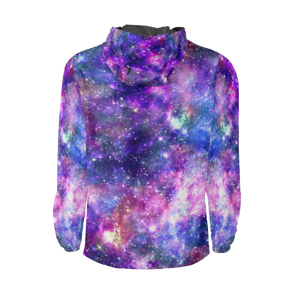 Galaxy Night Stardust Space Print Men Windbreaker Jacket-JTAMIGO.COM