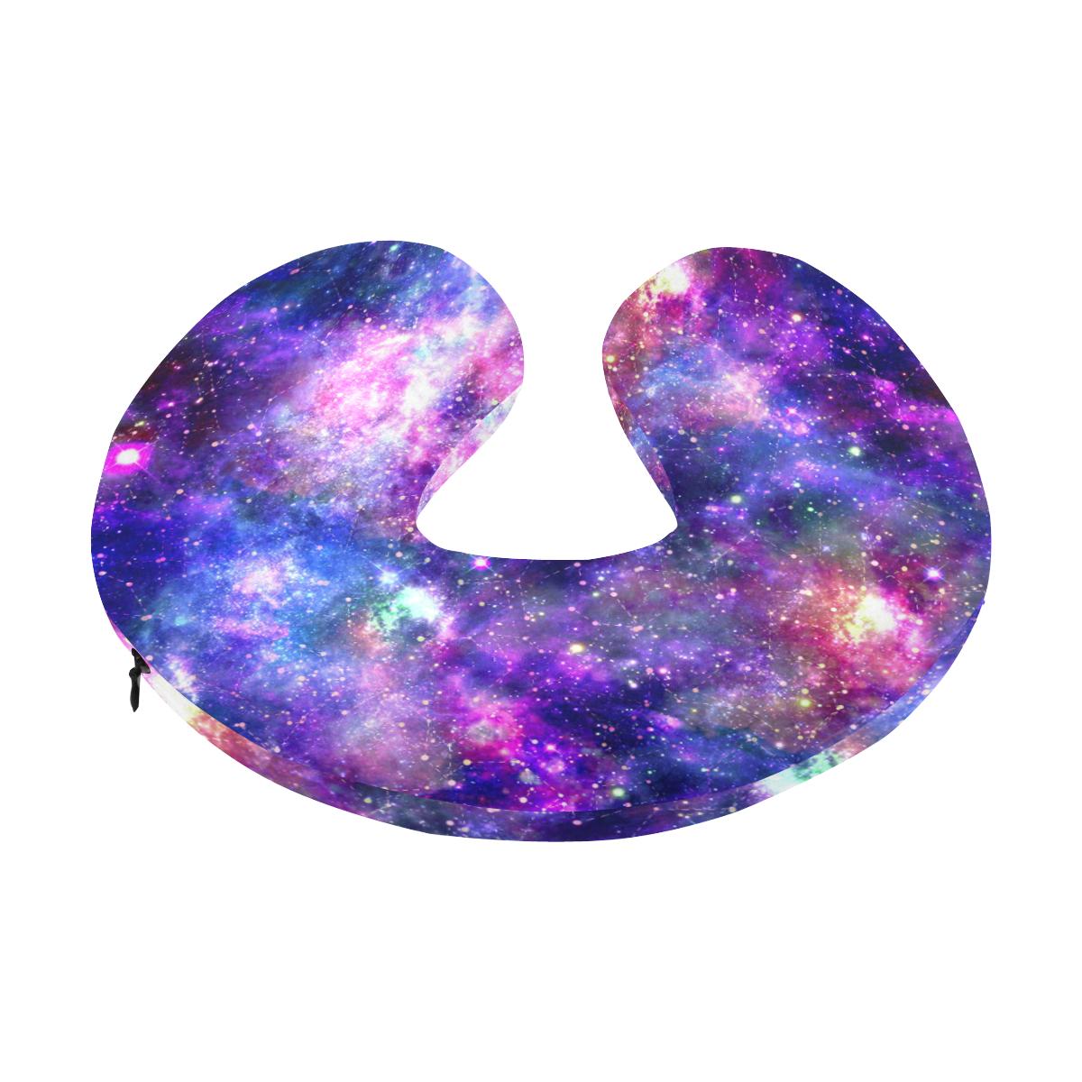 Galaxy Night Stardust Space Print U-Shaped Travel Neck Pillow-JTAMIGO.COM