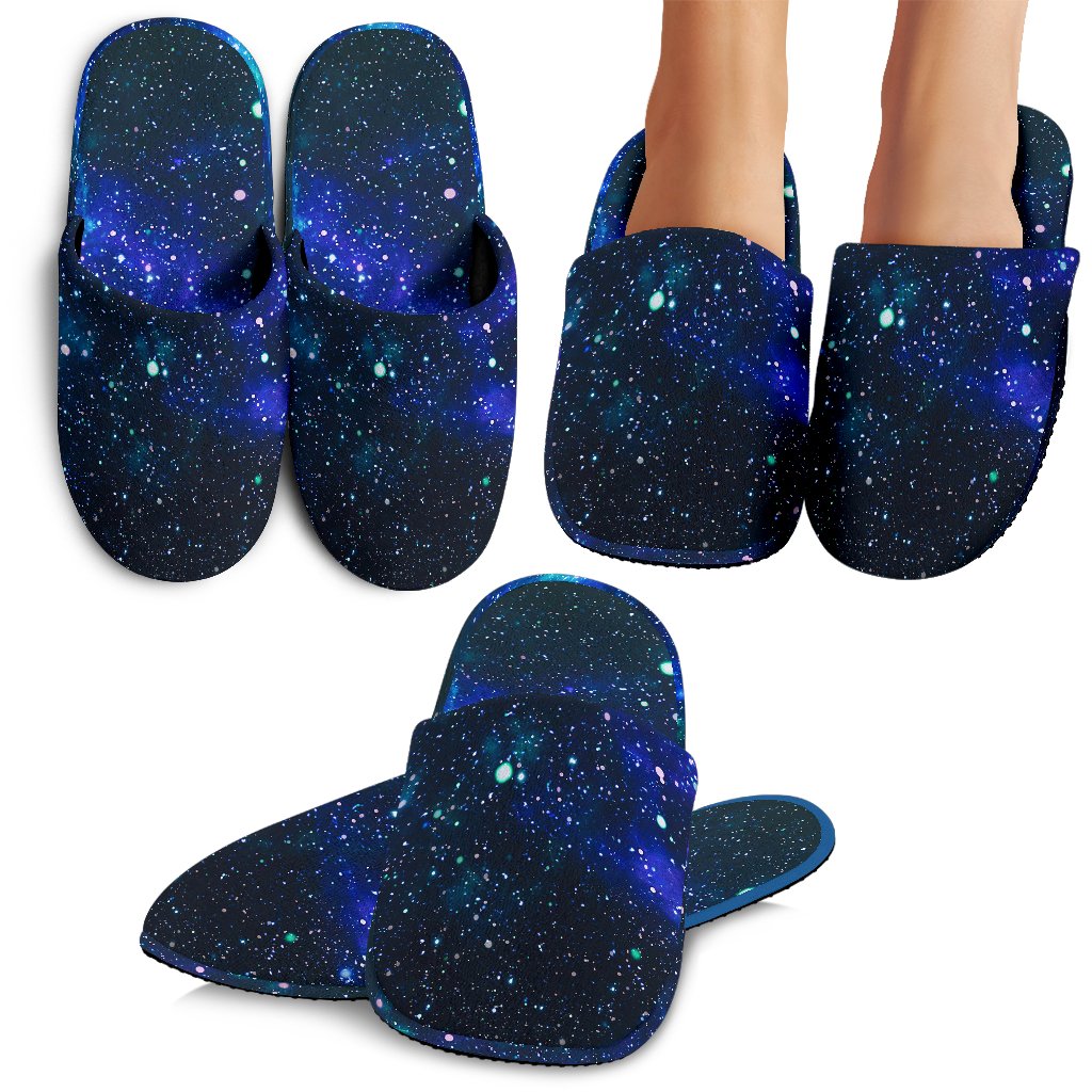 Galaxy Stardust Planet Space Print House Slippers
