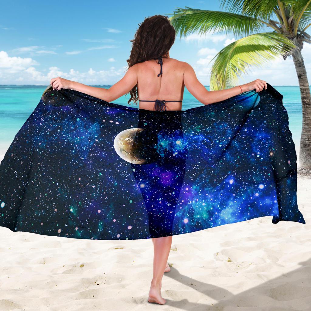 Galaxy Stardust Planet Space Print Sarong Pareo Wrap