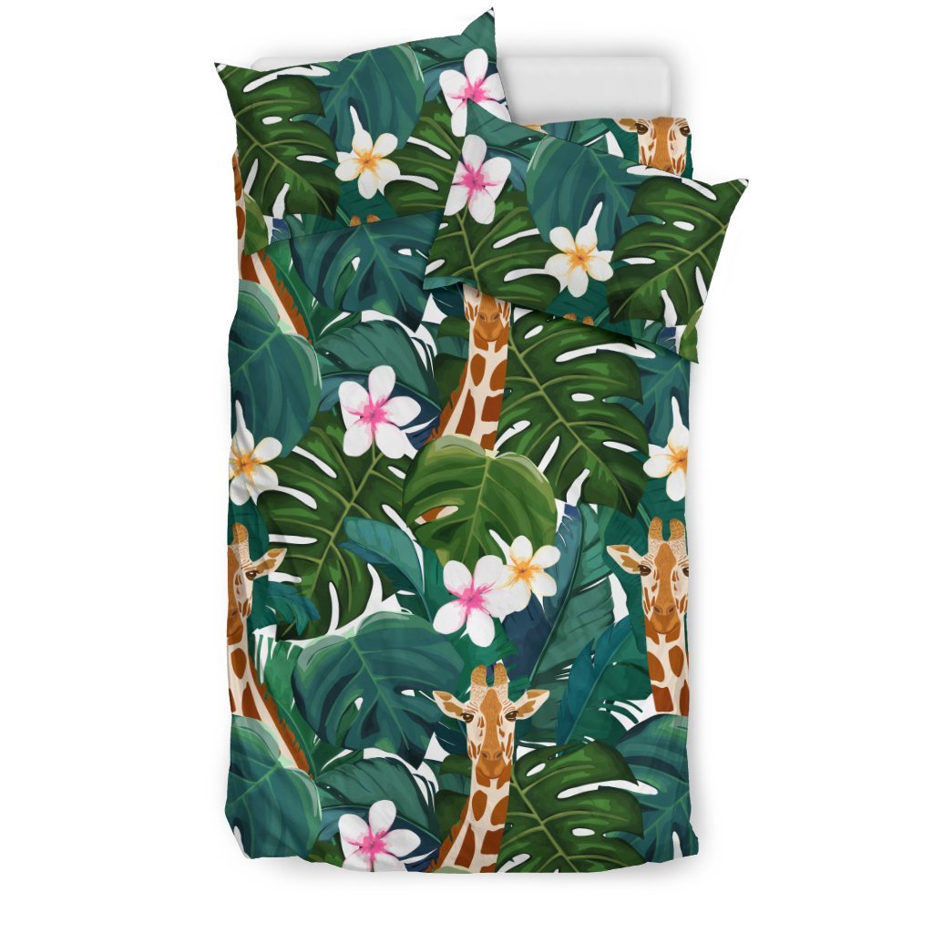 Giraffe Jungle Design Print Duvet Cover Bedding Set