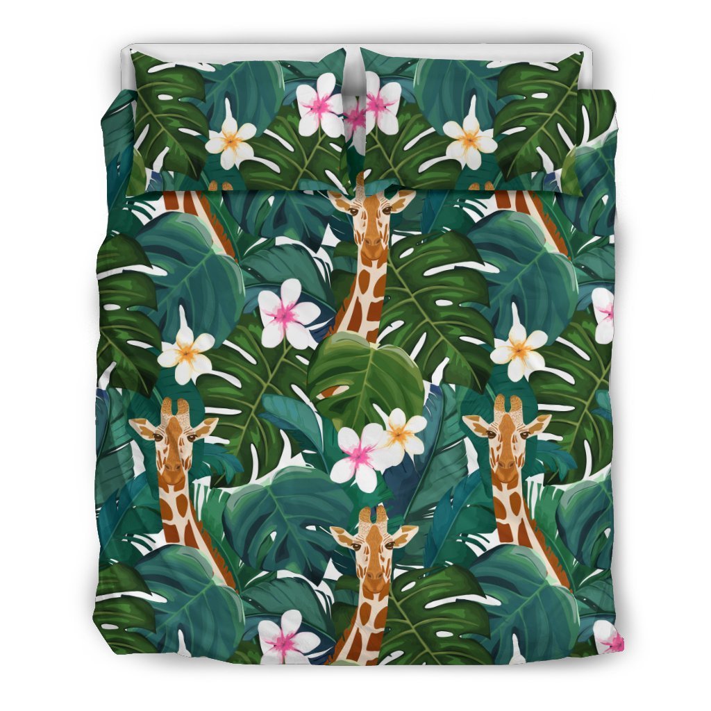 Giraffe Jungle Design Print Duvet Cover Bedding Set
