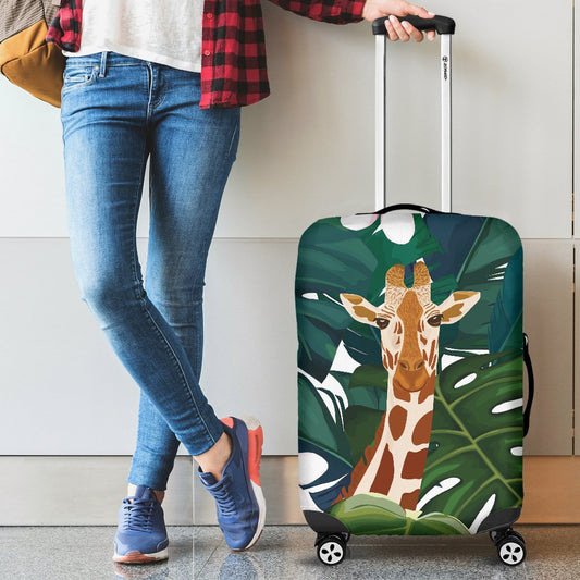 Giraffe Jungle Design Print Luggage Cover Protector