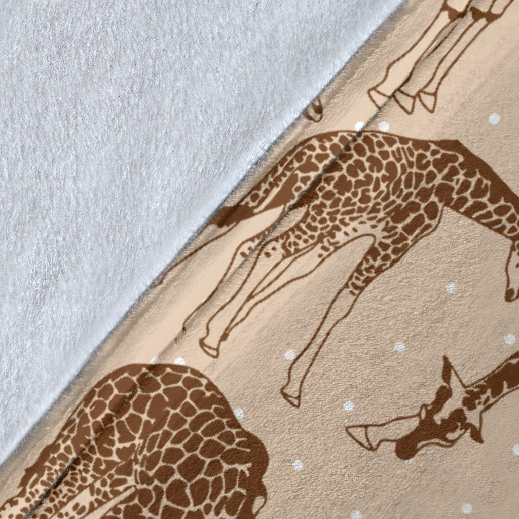 Giraffe Pattern Design Print Fleece Blanket