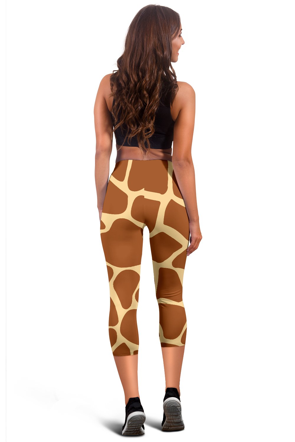 Giraffe Texture Print Women Capris