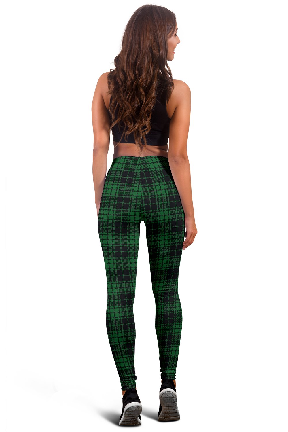 Green Tartan Plaid Pattern Women Leggings