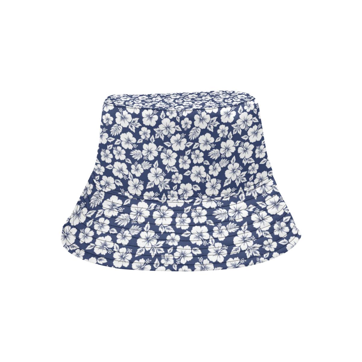 Hibiscus Blue Hawaiian Flower Style Unisex Bucket Hat