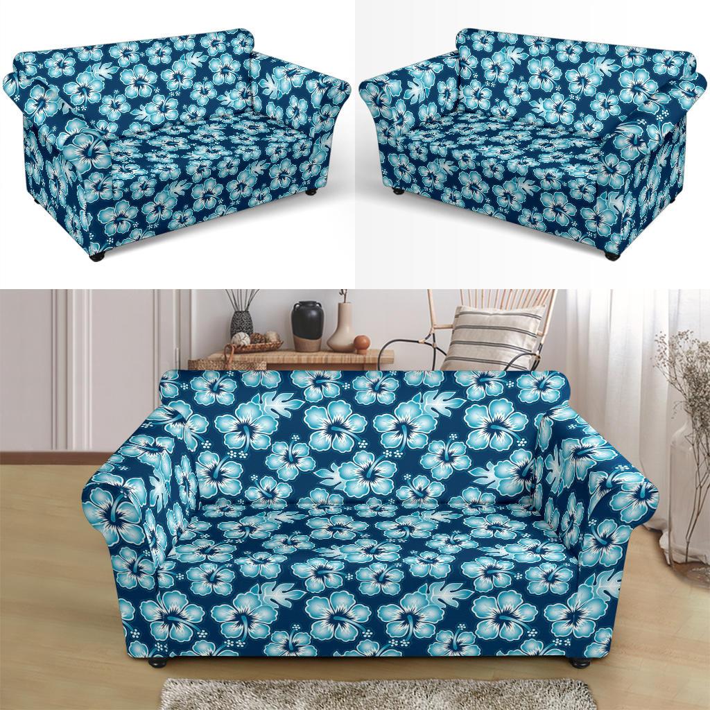 Hibiscus Flower Hawaiian Themed Loveseat Slipcover-JTAMIGO.COM