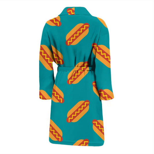 Hot Dog Pattern Print Design 03 Men Bathrobe-JORJUNE.COM
