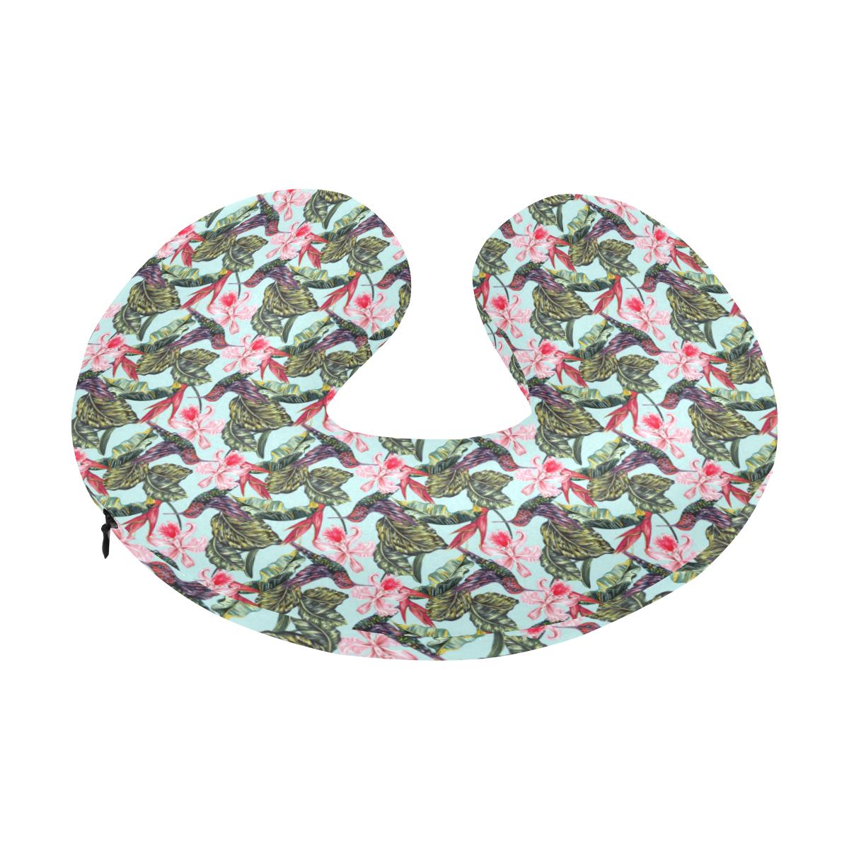 Hummingbird Cute Themed Print U-Shaped Travel Neck Pillow-JTAMIGO.COM