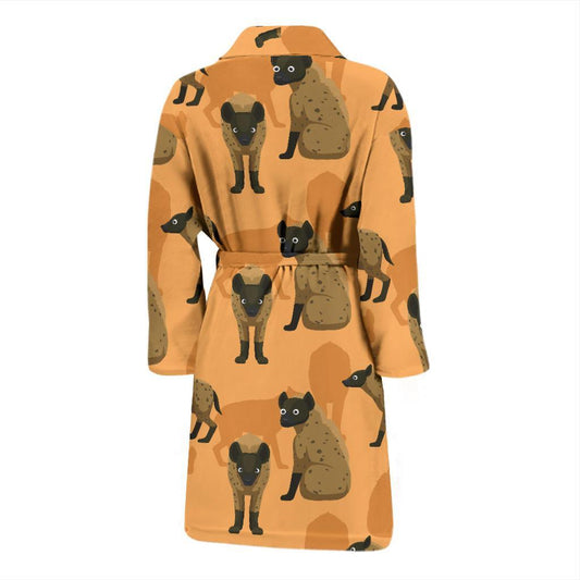 Hyena Pattern Print Design 01 Men Bathrobe-JORJUNE.COM