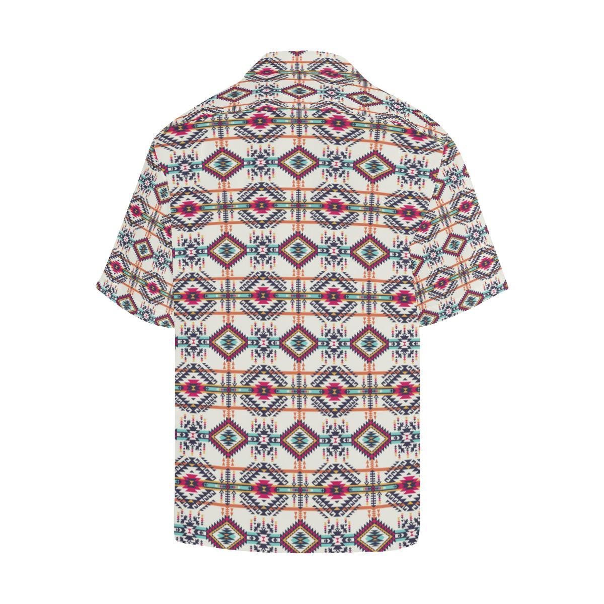 Indian Navajo Art Themed Design Print Men Aloha Hawaiian Shirt