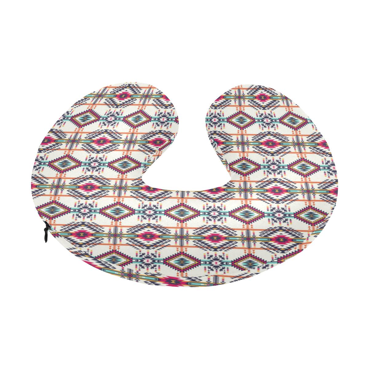 Indian Navajo Art Themed Design Print U-Shaped Travel Neck Pillow-JTAMIGO.COM