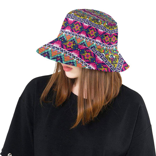 Indian Navajo Color Themed Design Print Unisex Bucket Hat