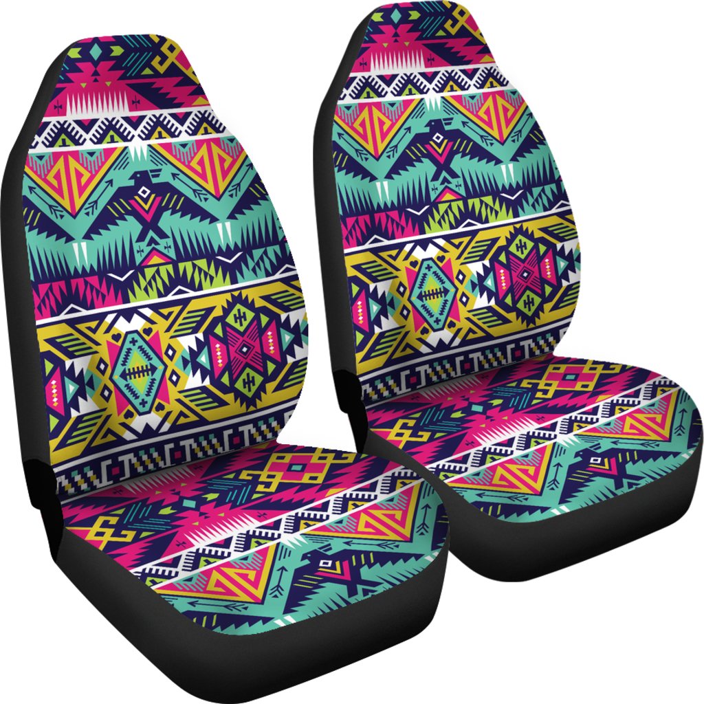 Indian Navajo Color Themed Design Print Universal Fit Car Seat Covers