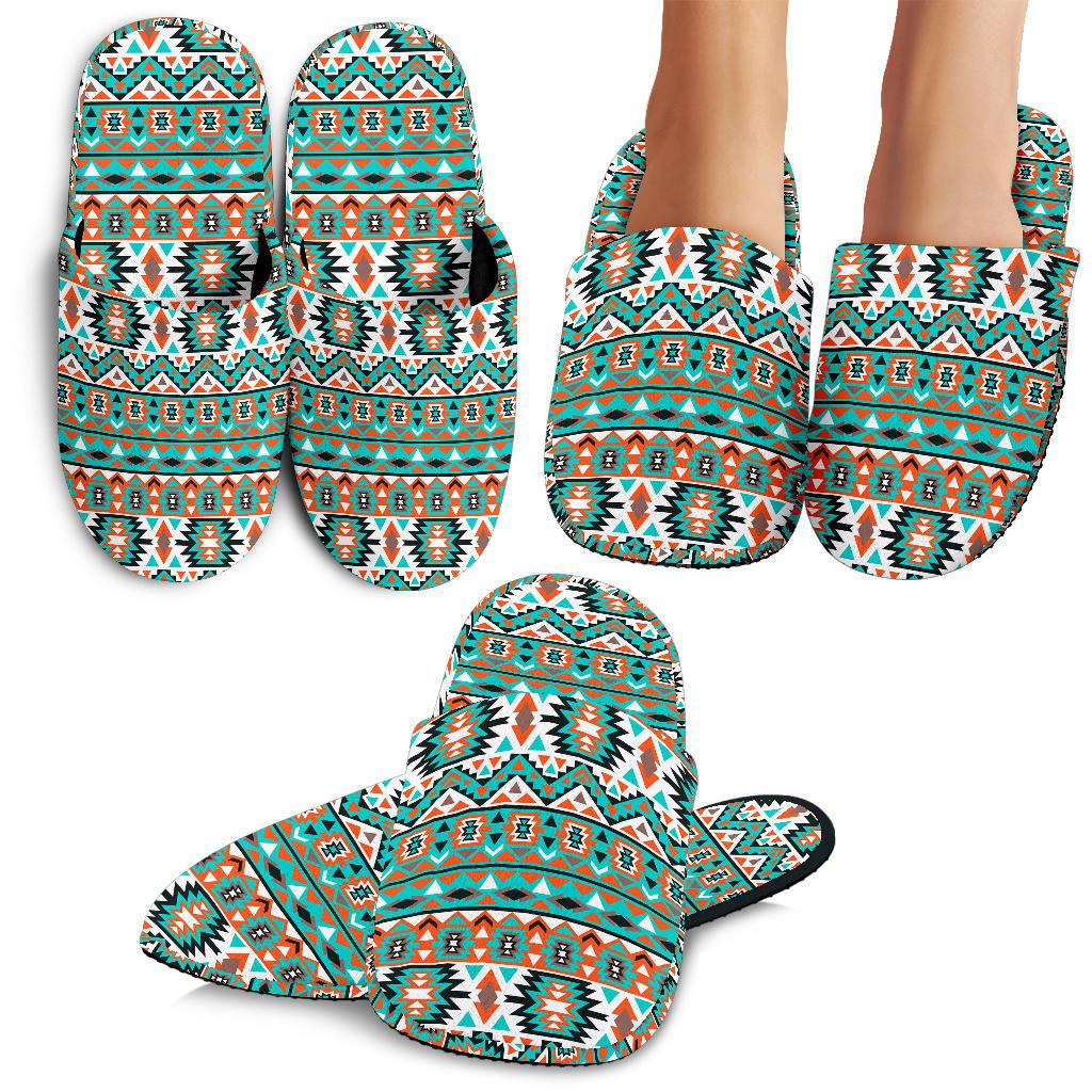 Indian Navajo Ethnic Themed Design Print House Slippers
