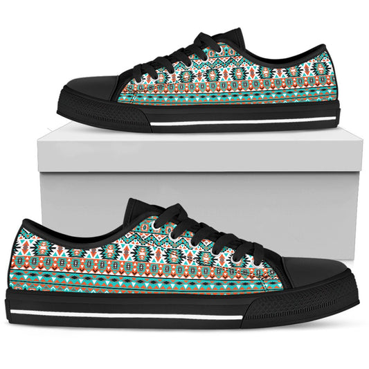 Indian Navajo Ethnic Themed Design Print Women Low Top Shoes