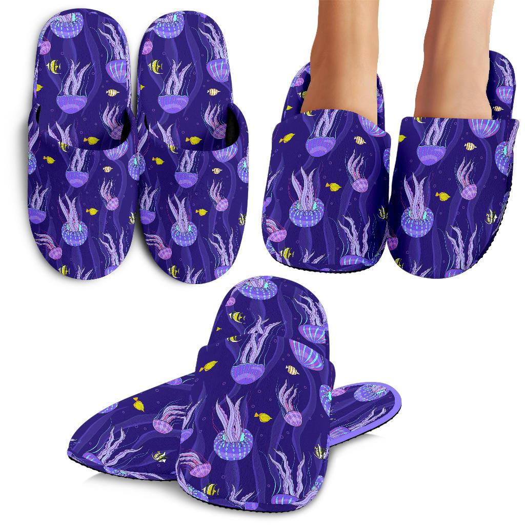 Jellyfish Style Print House Slippers