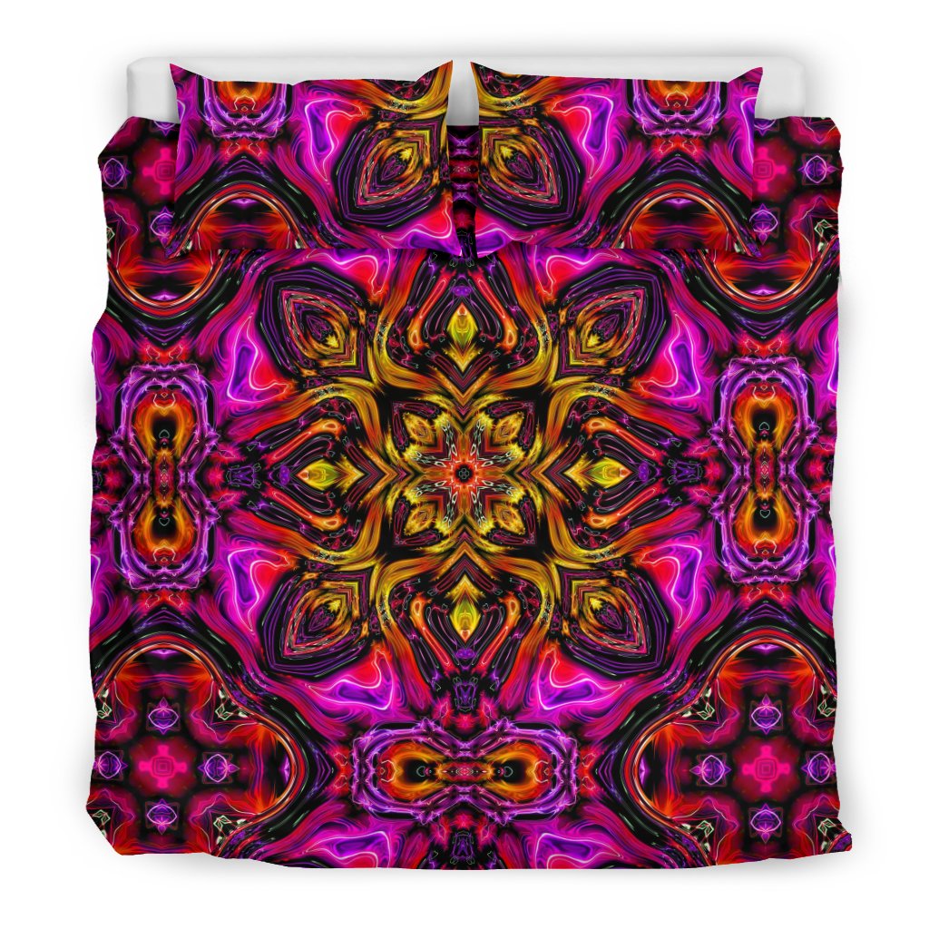 Kaleidoscope Abstract Print Design Duvet Cover Bedding Set