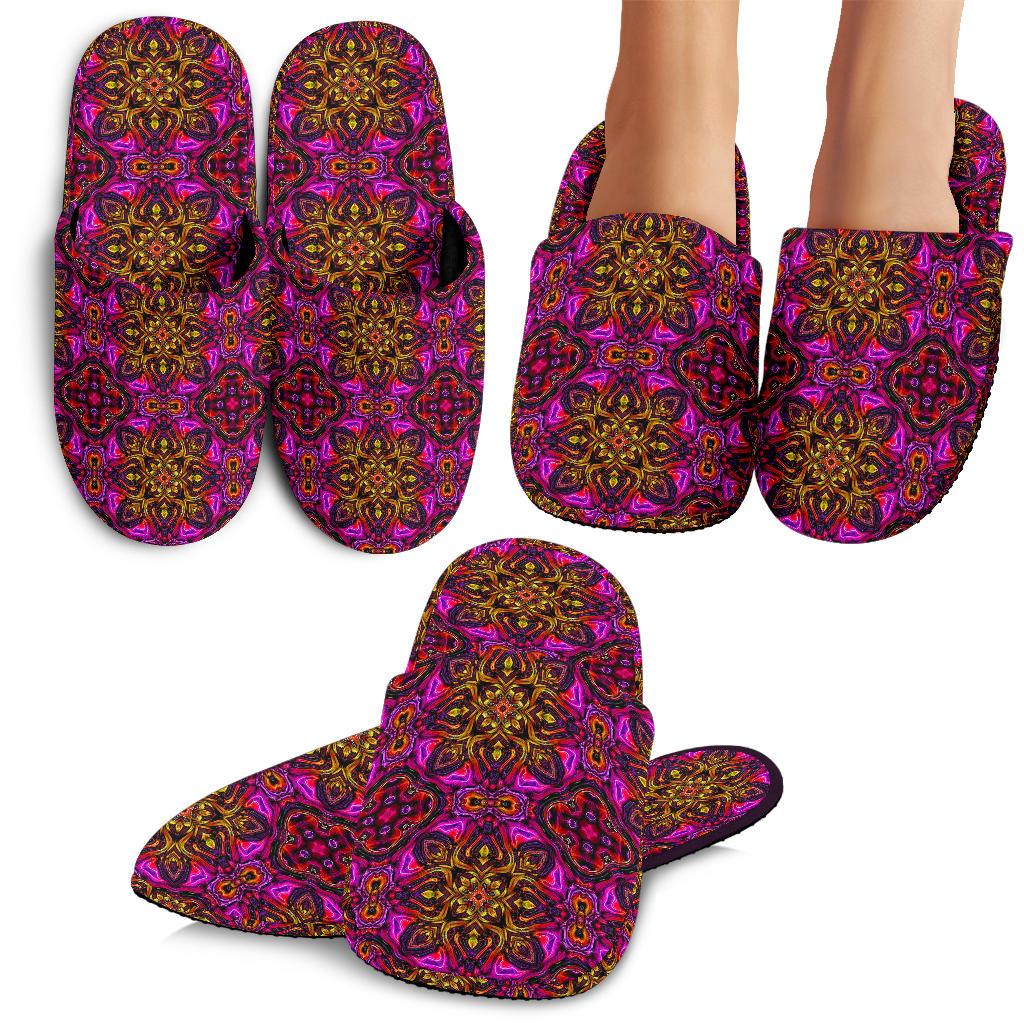 kaleidoscope Abstract Print Design House Slippers