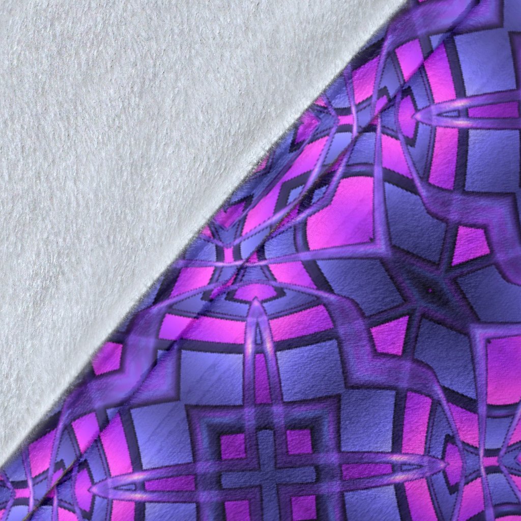 Kaleidoscope Pattern Print Design Fleece Blanket