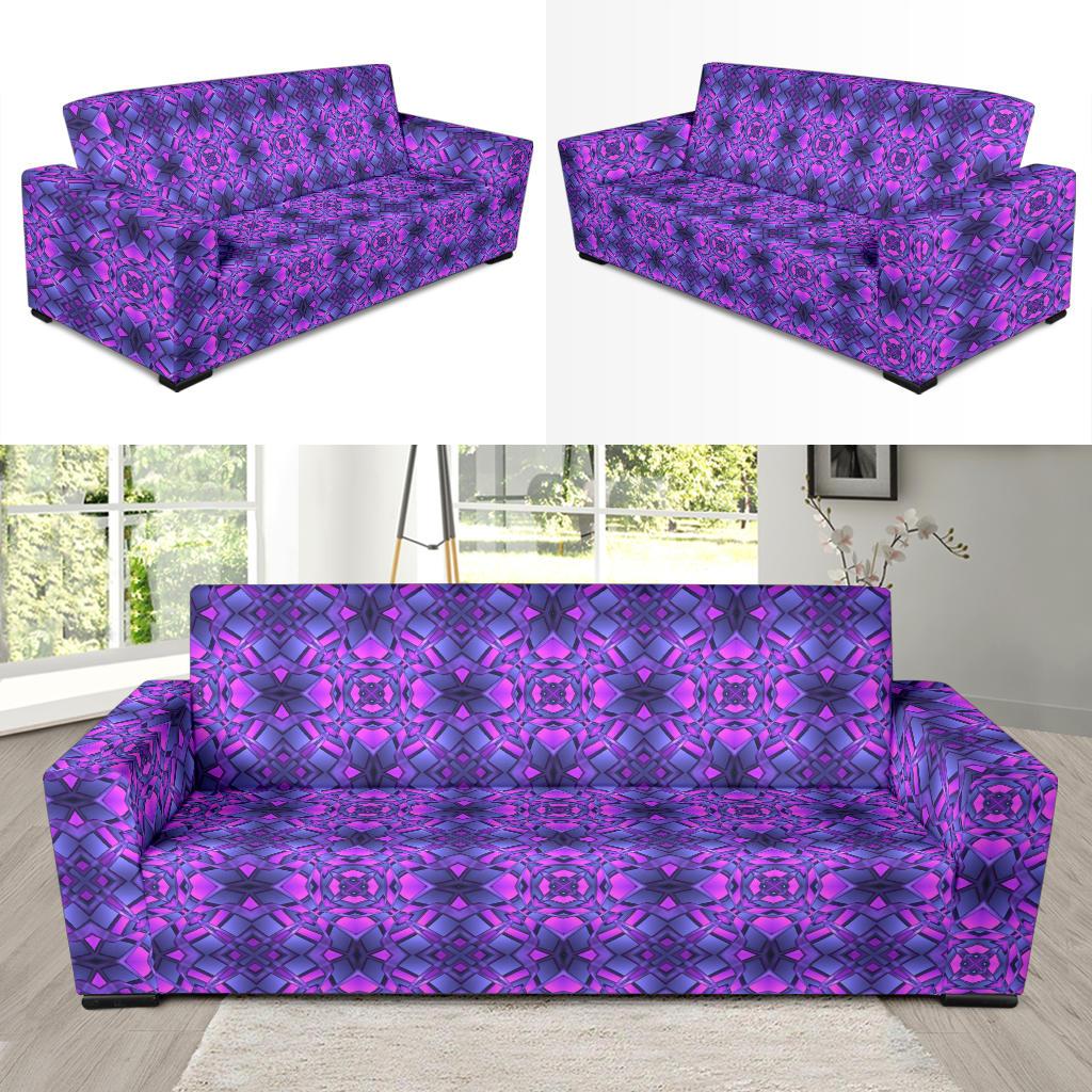 kaleidoscope Pattern Print Design Sofa Slipcover-JTAMIGO.COM
