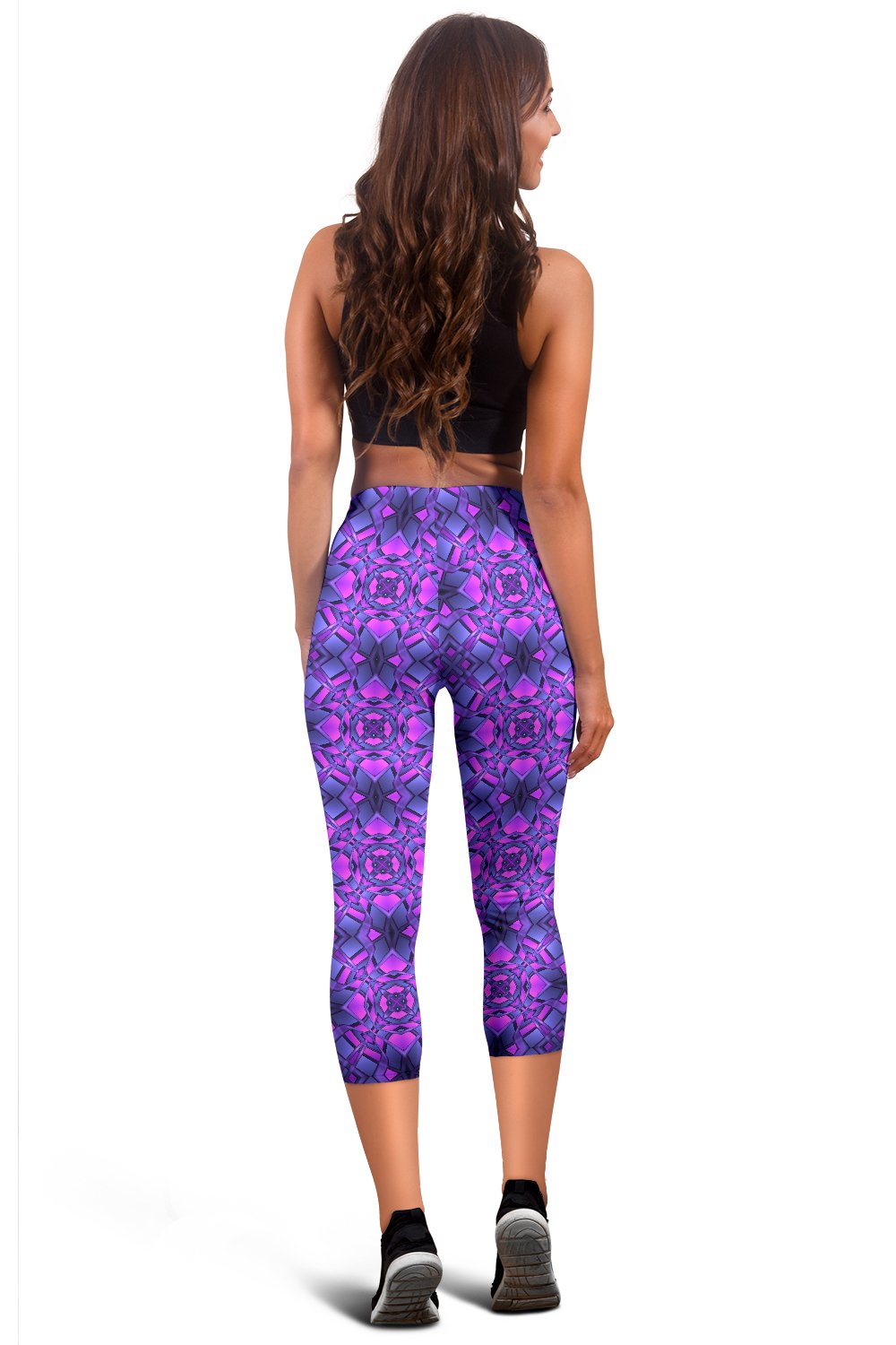 kaleidoscope Pattern Print Design Women Capris