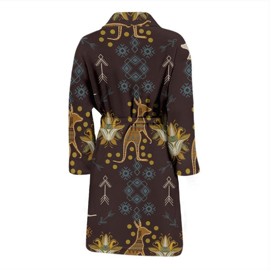 Kangaroos Pattern Print Design 03 Men Bathrobe-JORJUNE.COM