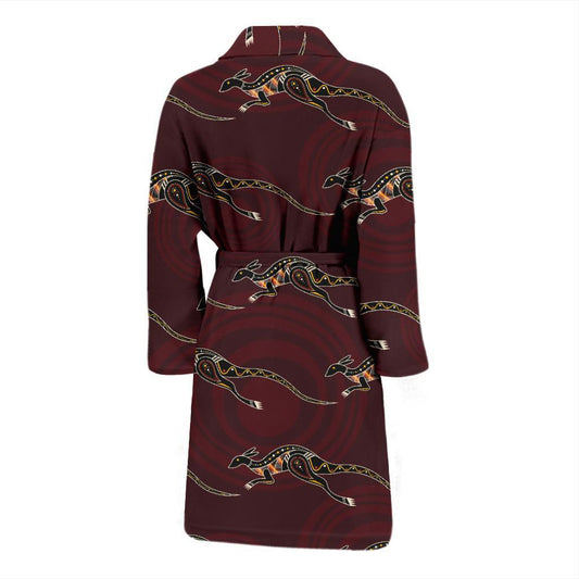 Kangaroos Pattern Print Design 05 Men Bathrobe-JORJUNE.COM