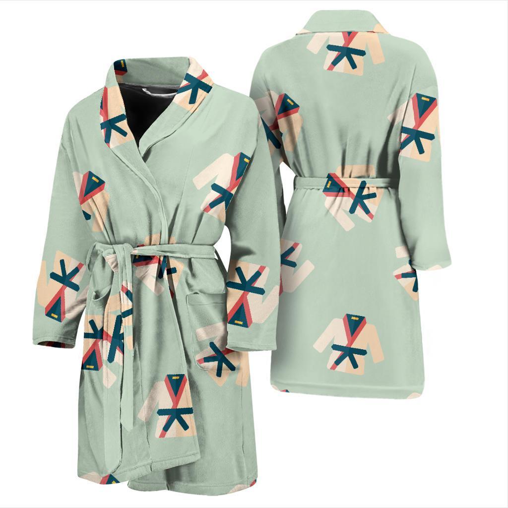 Karate Pattern Print Design 02 Men Bathrobe-JORJUNE.COM
