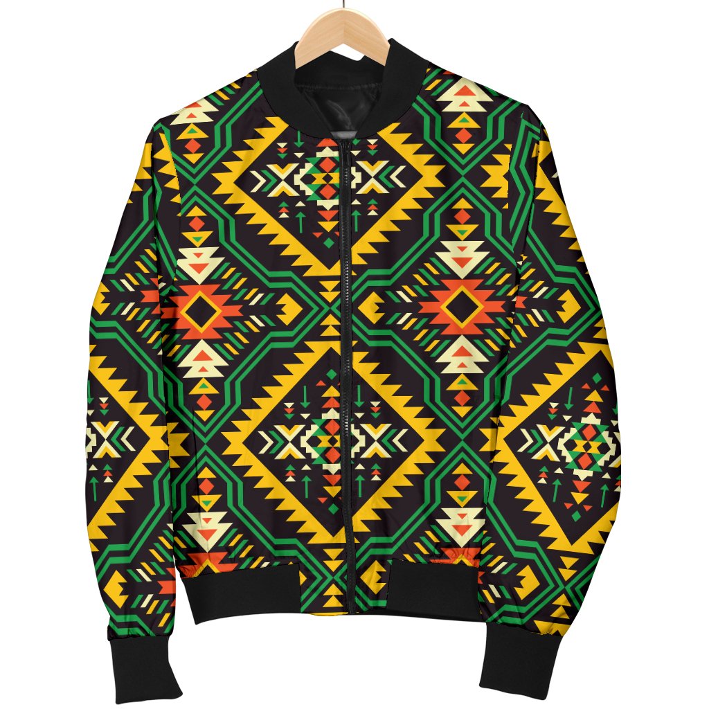 Egyptian Pattern Print Women Casual Bomber Jacket