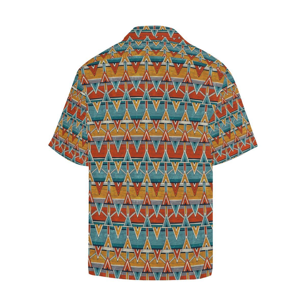 Kente Print African Design Themed Men Aloha Hawaiian Shirt