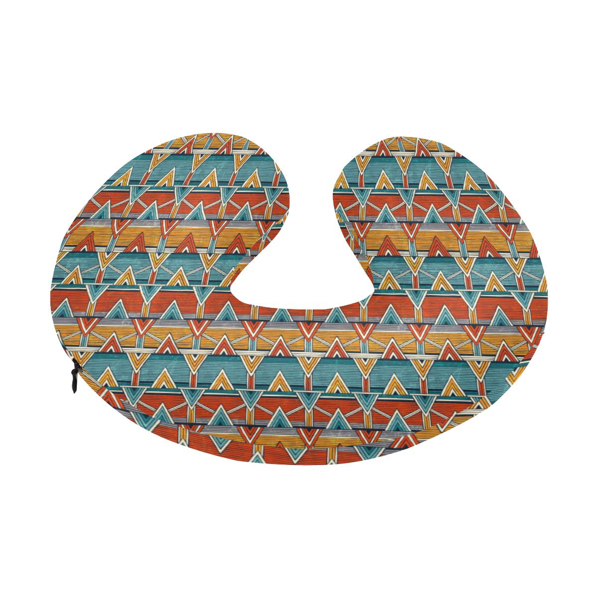 Kente Print African Design Themed U-Shaped Travel Neck Pillow-JTAMIGO.COM