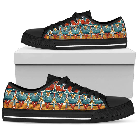 Kente Print African Design Themed Women Low Top Shoes