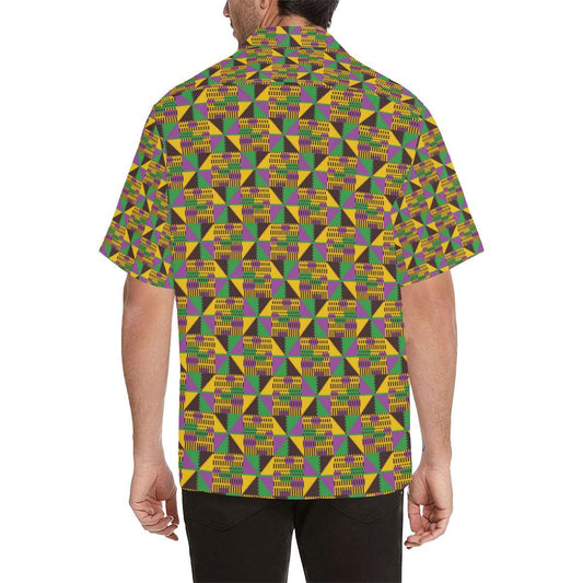 Kente Triangle Design African Print Men Aloha Hawaiian Shirt