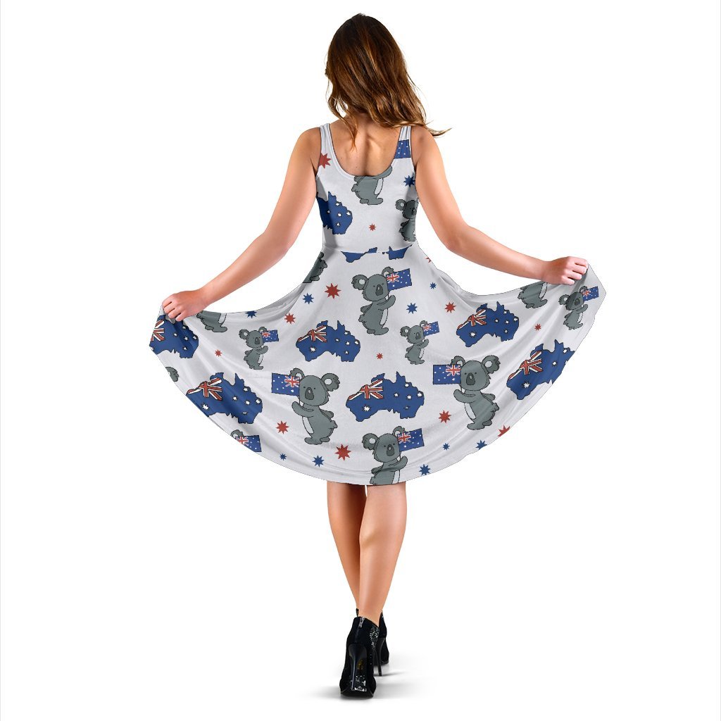 Koala Australia Day Themed Design Sleeveless Dress