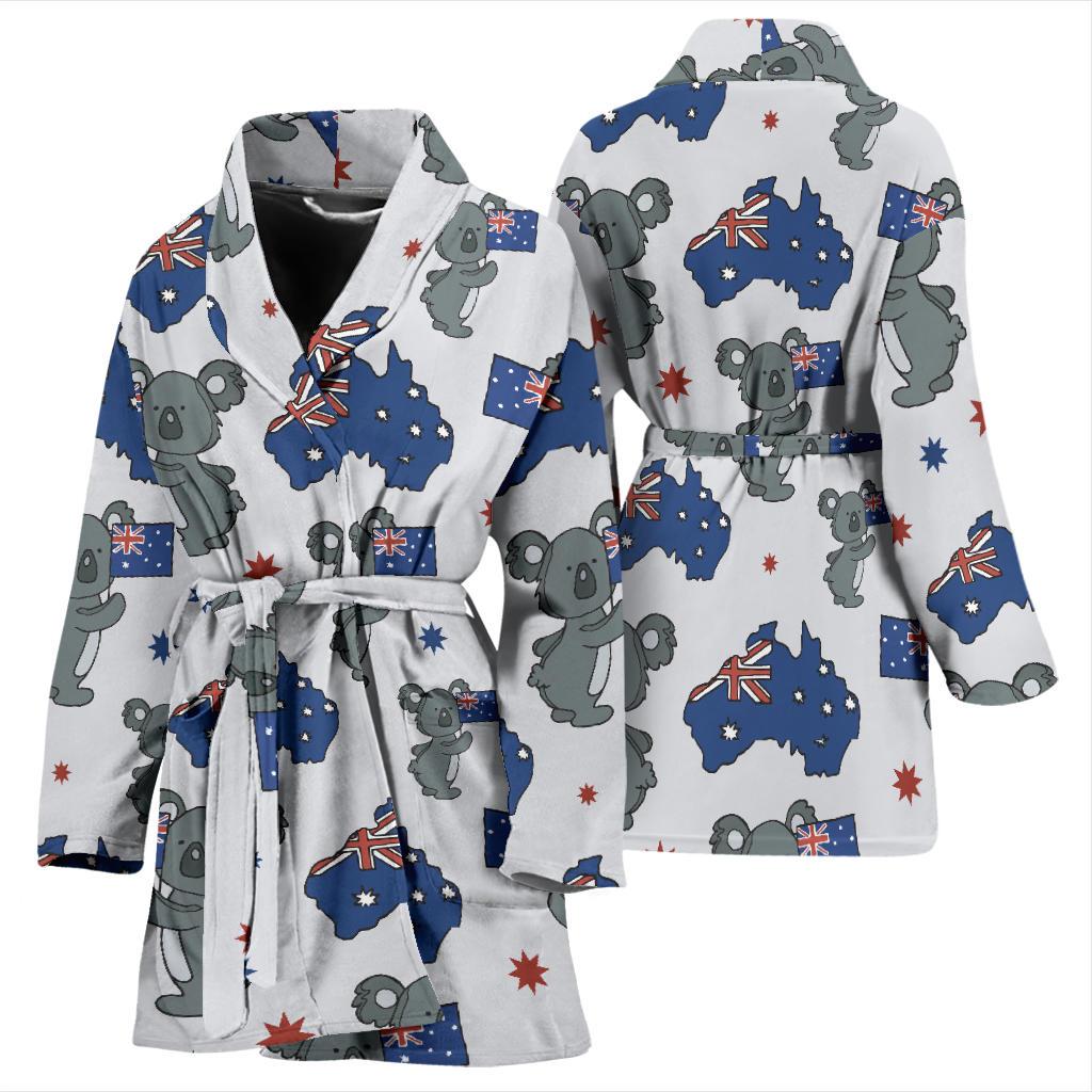 Koala Australia Day Themed Design Women Bath Robe-JTAMIGO.COM
