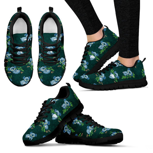 Koala Blue Design Print Women Sneakers Shoes
