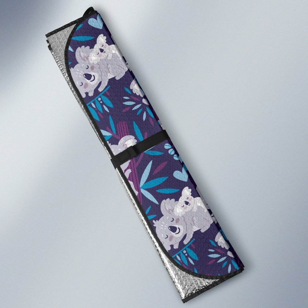 Koala Cute Themed Design Print Car Sun Shade For Windshield