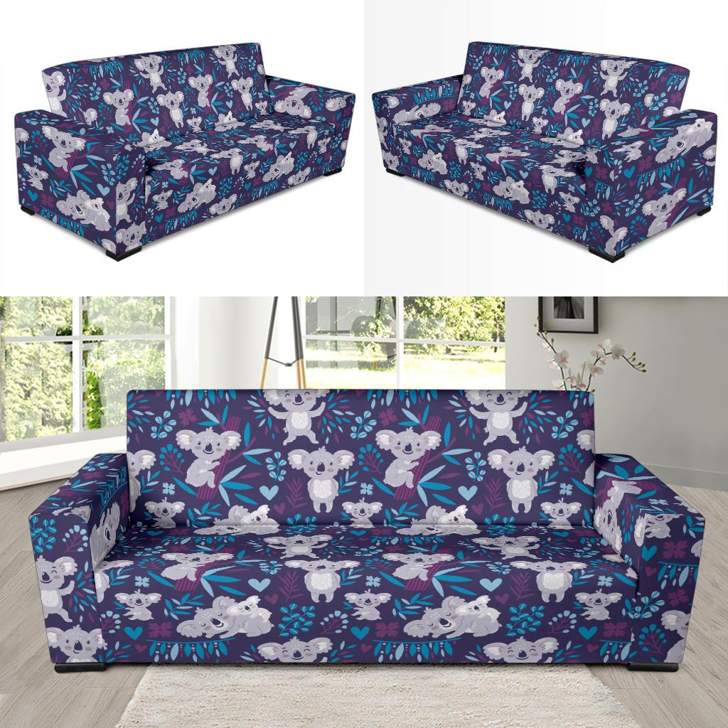 Koala Cute Themed Design Print Sofa Slipcover-JTAMIGO.COM