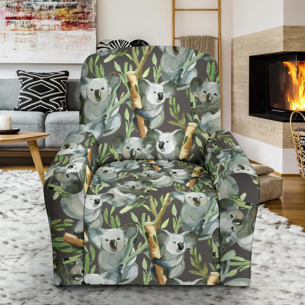 Koala Pattern Design Print Single Sofa Slipcover -JTAMIGO.COM