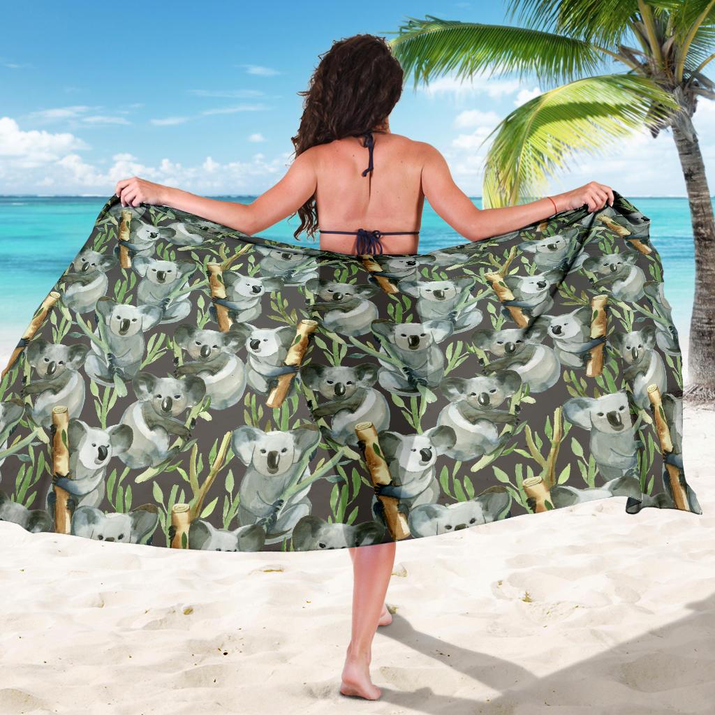 Koala Pattern Design Print Sarong Pareo Wrap
