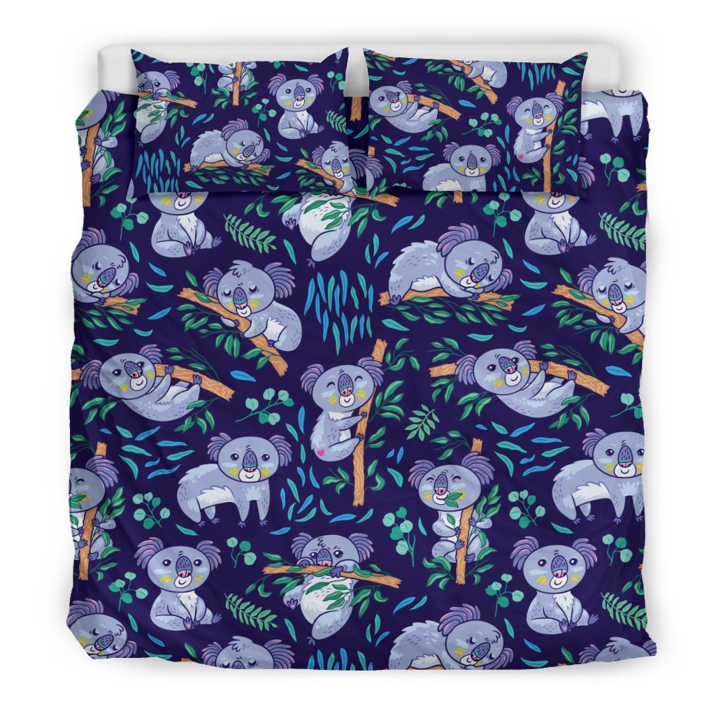 Koala Themed Design Print Duvet Cover Bedding Set