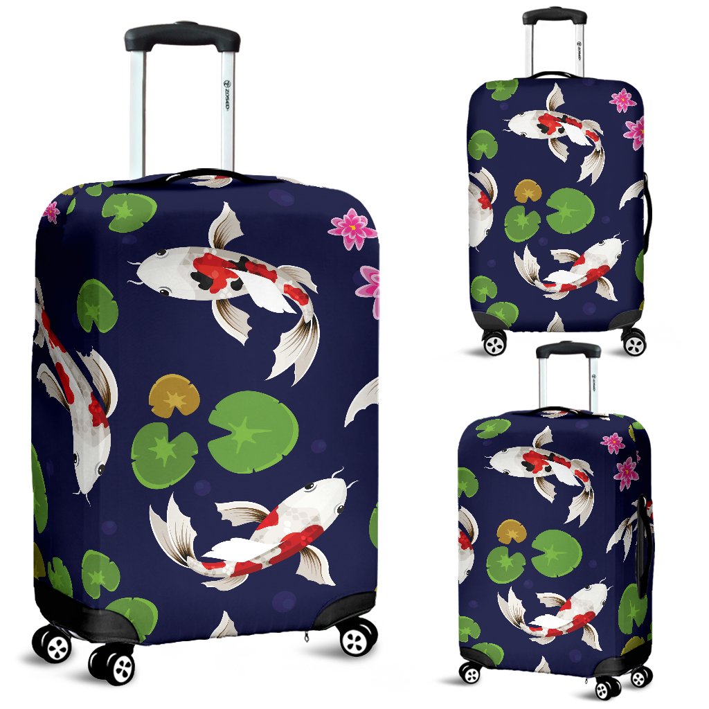 Koi Carp Pattern Design Themed Print Luggage Cover Protector