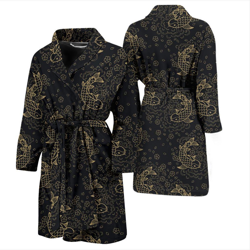 KOI Fish Pattern Print Design 02 Men Bathrobe-JORJUNE.COM