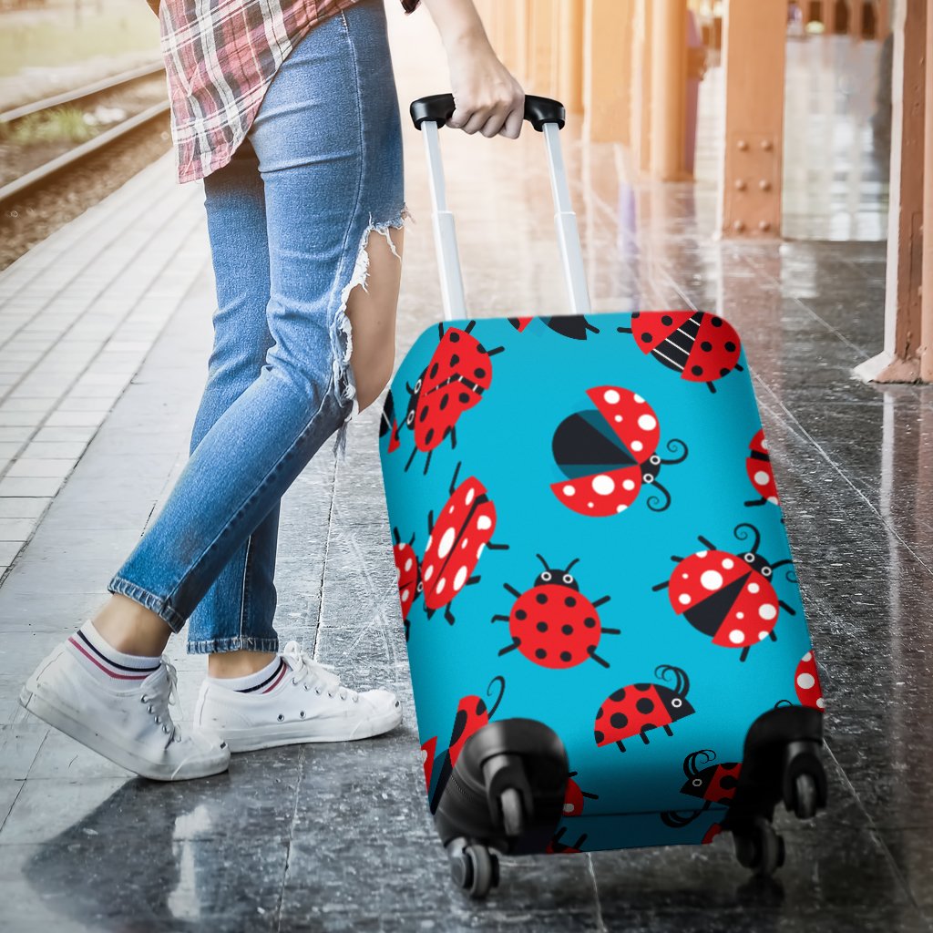 Ladybug Action Print Pattern Luggage Cover Protector