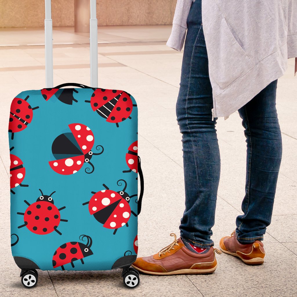 Ladybug Action Print Pattern Luggage Cover Protector