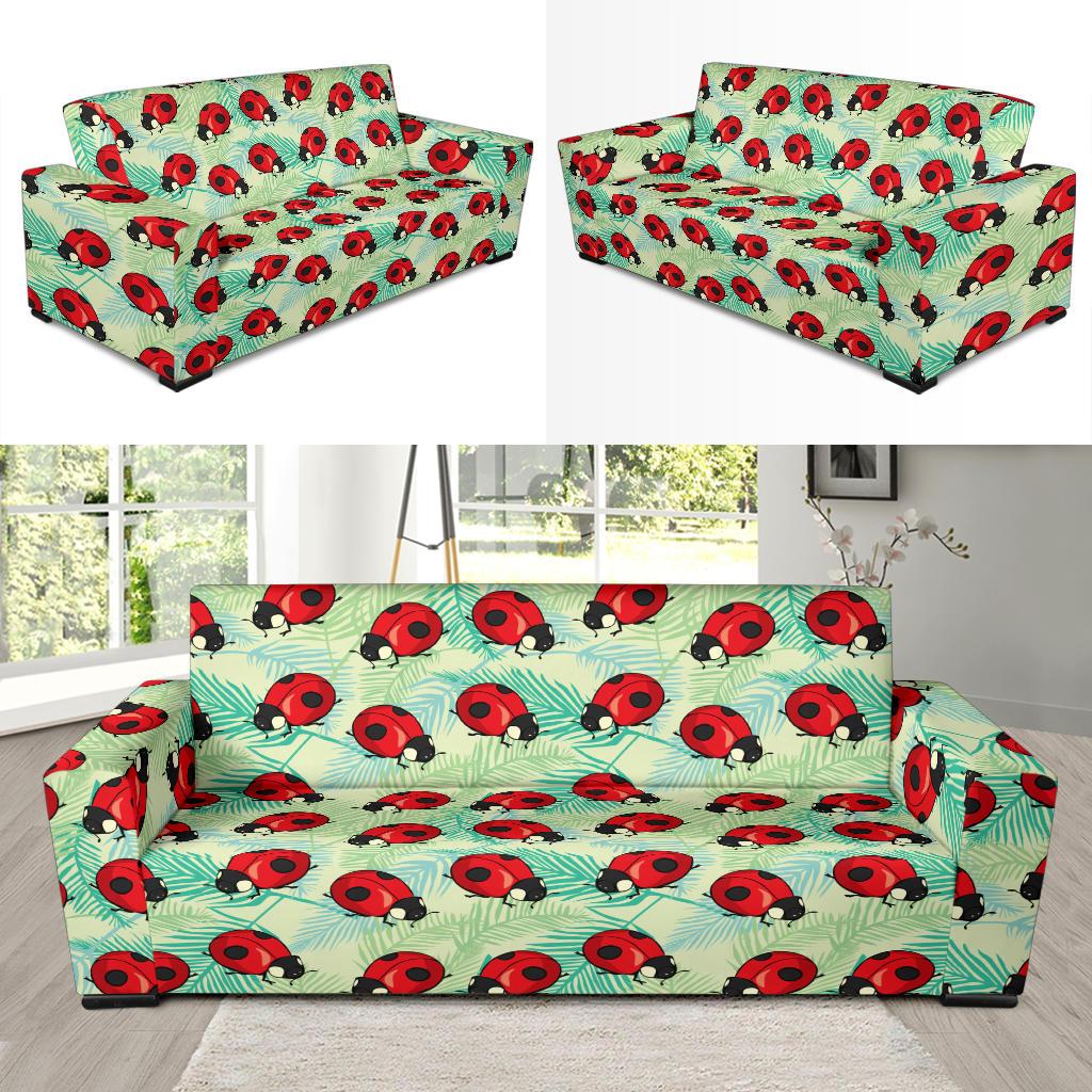 Ladybug Cute Print Pattern Sofa Slipcover-JTAMIGO.COM