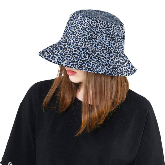 Leopard Blue Skin Print Unisex Bucket Hat